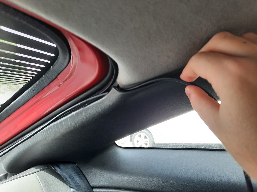 running dash cam cable through trim