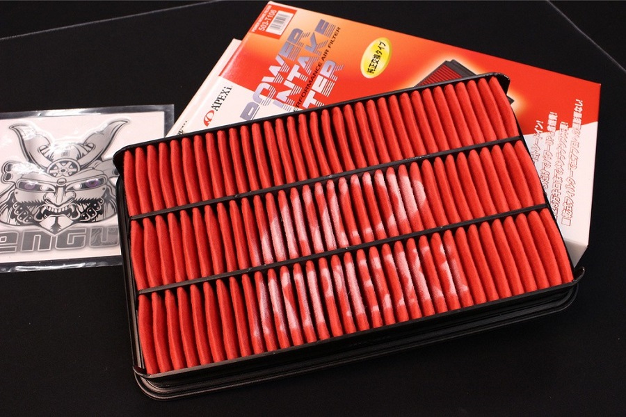 A panel air filter produced by APEXi