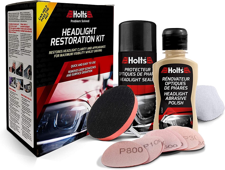 Holts headlight restoration kit