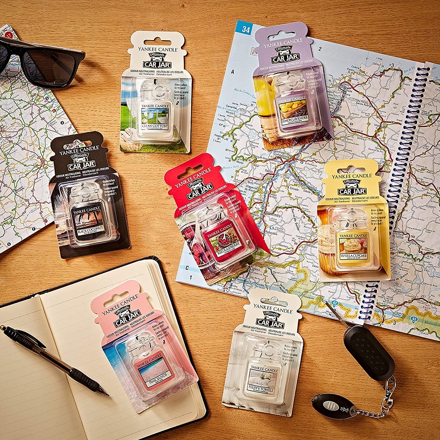 A selection of Yankee Candle air fresheners