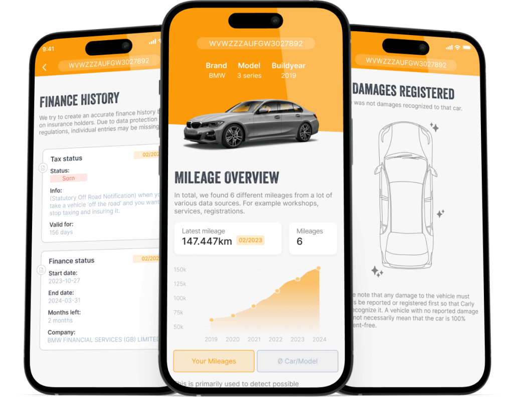 Carly app on a mobile phone
