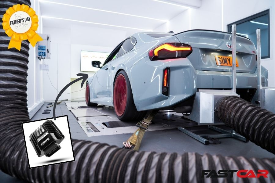BMW car on a dyno being tuned